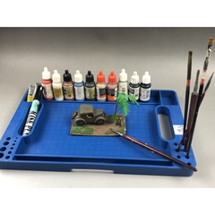 Dụng cụ Khay bàn làm việc hỗ trợ lắp ráp sơn mô hình - hand made table paint tray gundam hobby