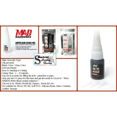 Dụng cụ keo dán mô hình Madwork SUPER GLUE CLEAR / Black (QUICK DRY) putty make seamless
