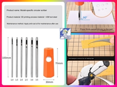 Dụng cụ tạo đục lỗ tròn các cỡ TS005 circular scriber round hole maker cover