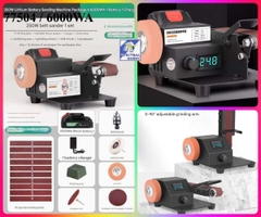 Máy mài đánh bóng dây đai chuyển góc Grinder Abrasive Belt Mini Polishing Battery Longxiang