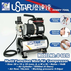Máy nén khí máy sơn siêu êm Ustar 601G 602G - Air Compressor Airbrush