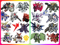Decal lụa silk sticker F0083-04/05 gundam Cartoon Animation cho Laptop Mobile Phone vật dụng