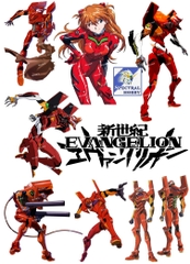 Decal lụa silk sticker F0362-17 Neon Genesis Evangelion eva anime computer guitar mobile phone travel trolley case