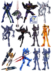 Decal lụa silk sticker F0362-22 Neon Genesis Evangelion eva anime computer guitar mobile phone travel trolley case