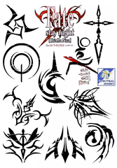 Decal lụa silk sticker F0152-14 Fate Zero stay night Cartoon Anime cho Laptop Mobile Phone vật dụng