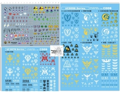 Decal nước dán mô hình Logo Gundam Seed Destiny MSV 00 UC EFSF Zeon các loại water sticker