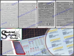 Decal nước Hobby Mio Vol5 Vol6 chữ số huỳnh quang UV Word Number các loại dán mô hình
