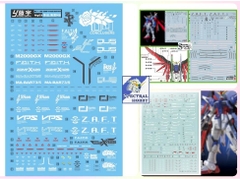 Decal nước Destiny gundam Seed MG MB RG các loại Water sticker