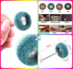 Mài dũa đánh bóng kim loại gỗ đá ngọc 25mm gắn máy mài mini Fiber nylon grinding Metal Polishing Abrasive Brush Jewelry