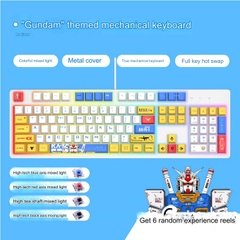 Bàn phím cơ Gundam có dây / không dây Bluetooth mechanical keyboard RGB light