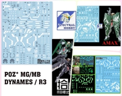 Decal nước Dynames, R3 GN Arms MG HG các loại Water sticker