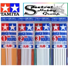 Dụng cụ mô hình que thanh nhựa plate tròn round stick plastic beams Tamiya