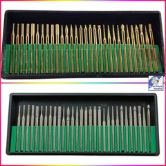 Bộ mũi mài 30pcs Diamond Set Shank 2.35mm Rotary Tool Hand Drill Abrasive Grinding Head