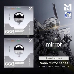 Sơn mô hình BigBoss Nano Plating Chrome Mirror Steel / Silver 666 668 Pre-mix