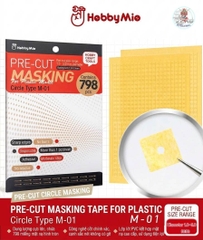 Decal Masking tròn cắt sẵn các cỡ Hobby Mio Pre-cut Masking Paper Round M01