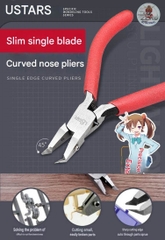 Kìm cong 1 lưỡi mỏng 45 độ USTAR UA91590 Cutter Single Edge Curved Pliers