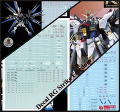Decal nước RG Strike Freedom các loại