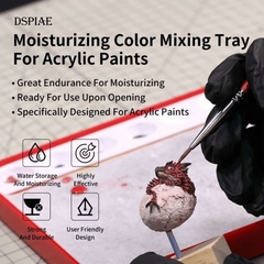 Khay sơn DSPIAE dưỡng ẩm vẽ cọ water based MP01 pigments moisturizing palette color paper paint tray