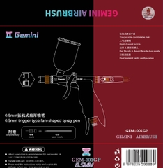 Bút sơn Airbrush Gemini Gem-001GP 0.5mm trigger fan-shaped spray pen