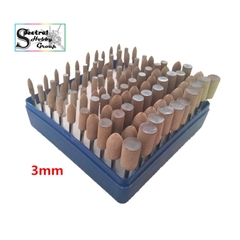 Bộ 100 đầu mài da bò Cowhide grinding head, polishing wheel gỗ ngọc bính đá đánh bóng nhựa các loại