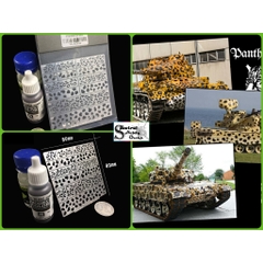 Dụng cụ ALEXEN tạo hình sơn camo Panther AJ0034 jungle wild leopard camouflage Gundam tank model