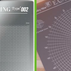 Dụng cụ HOBBY MIO bảng mẫu cắt masking template Metal Cover Tape Cutting Plate