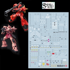 Decal nước RG HG Zaku UC các loại phantom black tri stars matsunaga Water sticker