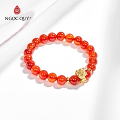 Vòng tay đá Mã não tự nhiên phối charm - Mẫu VC0111 - Ngọc Quý