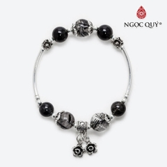 Vòng tay đá Thạch anh tự nhiên phối charm - Mẫu VC0922 - Ngọc Quý