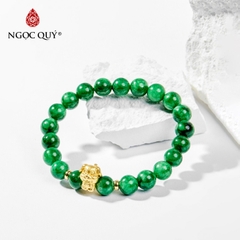 Vòng tay đá Cẩm thạch tự nhiên phối charm - Mẫu VC0111 - Ngọc Quý
