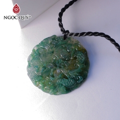 Mặt dây chuyền long phụng đá Chalcedony