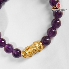 Vòng tay đá Thạch anh tự nhiên phối charm - Mẫu VC0108 - Ngọc Quý