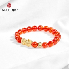 Vòng tay đá Thạch anh tự nhiên phối charm - Mẫu VC0115 - Ngọc Quý