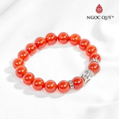 Vòng tay đá Thạch anh tự nhiên phối charm - Mẫu VC0102 - Ngọc Quý
