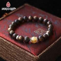 Vòng tay Trầm hương phối charm - Mẫu VC1239 - Ngọc Quý