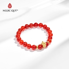Vòng tay đá Mã não tự nhiên phối charm - Mẫu VC0111 - Ngọc Quý