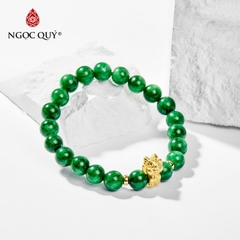 Vòng tay đá Cẩm thạch tự nhiên phối charm - Mẫu VC0111 - Ngọc Quý