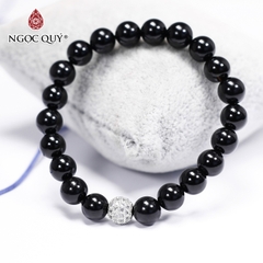 Vòng tay đá Obsidian tự nhiên phối charm - Mẫu VC0151 - Ngọc Quý