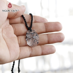 Mặt dây chuyền hồ ly nữ hoàng thạch anh tóc đen
