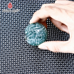 Mặt dây chuyền hình rồng đá chalcedony
