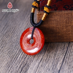 Mặt dây chuyền đồng điếu đá cẩm thạch huyết