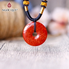 Mặt dây chuyền đồng điếu đá cẩm thạch huyết