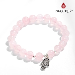 Vòng tay đá Thạch anh tự nhiên phối charm - Mẫu VC0138 - Ngọc Quý
