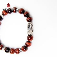 Vòng tay đá Thạch anh mắt hổ tự nhiên phối charm - Mẫu VC1025 - Ngọc Quý
