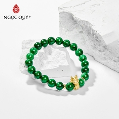 Vòng tay đá Cẩm thạch tự nhiên phối charm - Mẫu VC0111 - Ngọc Quý