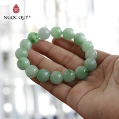 Vòng tay cẩm thạch xanh lý hạt 13mm