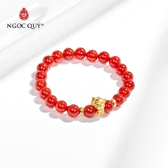 Vòng tay đá Mã não tự nhiên phối charm - Mẫu VC0111 - Ngọc Quý