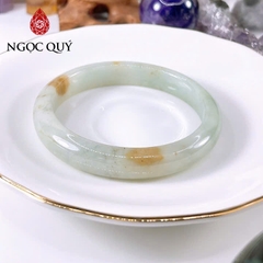 Vòng cẩm thạch A Myanmar - Ngọc phỉ thúy type A xanh dầu điểm phỉ ni 51-57mm LM143 - Ngoc Quý