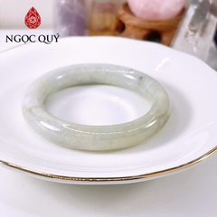 Vòng cẩm thạch A Myanmar - Ngọc phỉ thúy type A bản hẹ màu thu hương LM74 ni 51-57 mm - Ngoc Quý