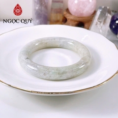 Vòng cẩm thạch A Myanmar - Ngọc phỉ thúy type A bản hẹ màu thu hương LM74 ni 51-57 mm - Ngoc Quý
